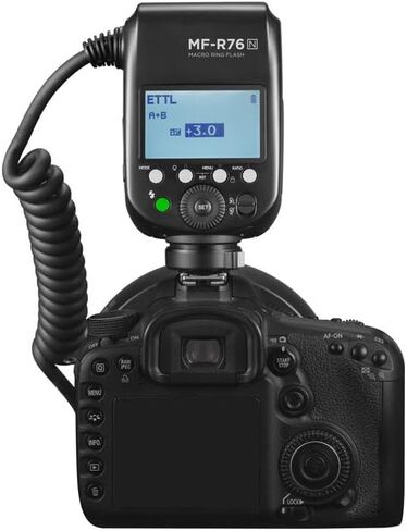 Flashpoint MF-R76 TTL Macro Ring Flash Compatible with Nikon Cameras, Dual Tube Macro Speedlight with Wireless Control in Kuwait