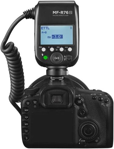 Flashpoint MF-R76 TTL Macro Ring Flash Compatible with Nikon Cameras, Dual Tube Macro Speedlight with Wireless Control in Kuwait