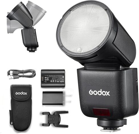 Godox V1Mid-O Camera Flash for Olympus Camera,55Ws TTL Speedlite Speedlight with Touchscreen,2.4G Wireless System,HSS 1/8000s 1.7s Recycle,650 Full-Power Flashes(V1 mid O) in Kuwait
