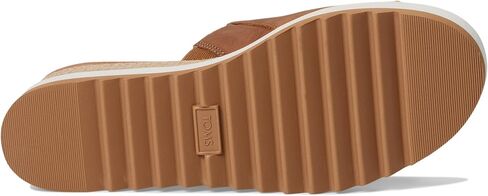 TOMS Women’s Diana Mule Wedge Sandal, Comfortable Slip-On with Cushioned Midsole & Wedge Heel for Day-to-Night Wear - Brown Sugar Leather - 8.5 in Kuwait