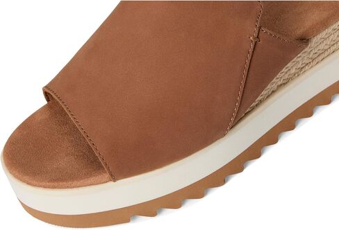 TOMS Women’s Diana Mule Wedge Sandal, Comfortable Slip-On with Cushioned Midsole & Wedge Heel for Day-to-Night Wear - Brown Sugar Leather - 8.5 in Kuwait