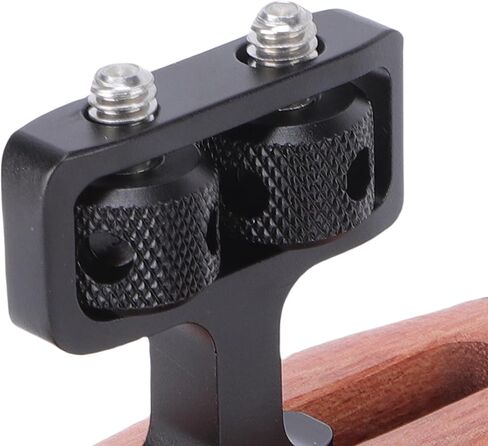 ciciglow Camera Cage Side Handle, Wooden Hand Grip for DSLR Mirrorless Cameras Adjustable Left Right Installation with Cold Shoe Mount 1/4in Thread Hole in Kuwait