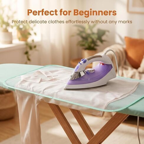 2pcs Heat Resistant Ironing Mesh Cloth for Garment Protection Reusable Iron Pressing Shield for Home Laundry Fabric Care(Random Color) in Kuwait