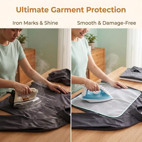 2pcs Heat Resistant Ironing Mesh Cloth for Garment Protection Reusable Iron Pressing Shield for Home Laundry Fabric Care(Random Color) in Kuwait