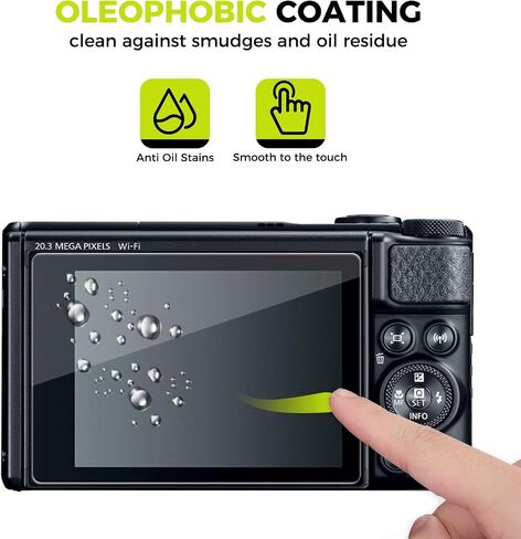 4-Pack for Canon PowerShot SX740 HS SX730 HS Camera Screen Protector,0.3mm Ultra-Thin 9H Hardness Tempered Glass, Full Coverage, LCD Display Film, HD Clear, Anti-Scratch, Bubble-Free in Kuwait