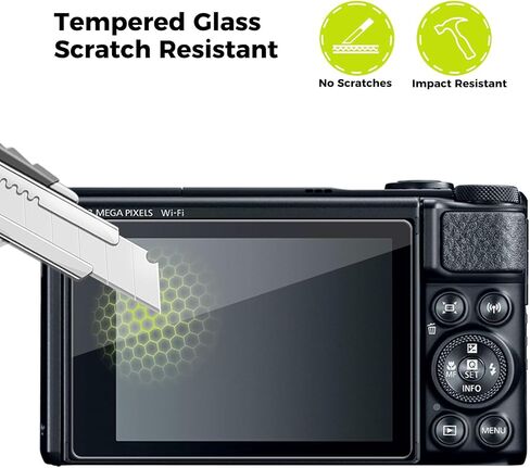 4-Pack for Canon PowerShot SX740 HS SX730 HS Camera Screen Protector,0.3mm Ultra-Thin 9H Hardness Tempered Glass, Full Coverage, LCD Display Film, HD Clear, Anti-Scratch, Bubble-Free in Kuwait