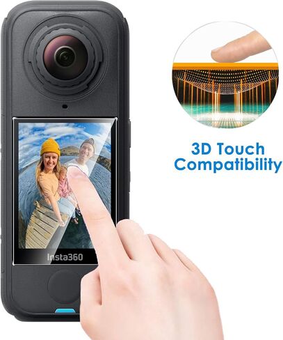 2 Pack Compatible with Insta360 X4 Air Screen Protector,Full Coverage 9H Tempered Glass LCD Display Film,HD Clear Scratch Resistant for Insta 360 X4 Air Accessories in Kuwait