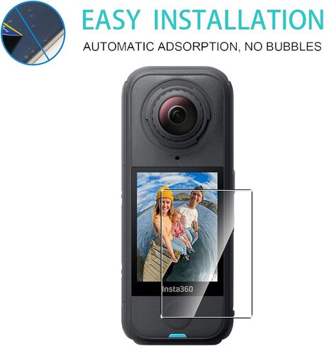 2 Pack Compatible with Insta360 X4 Air Screen Protector,Full Coverage 9H Tempered Glass LCD Display Film,HD Clear Scratch Resistant for Insta 360 X4 Air Accessories in Kuwait