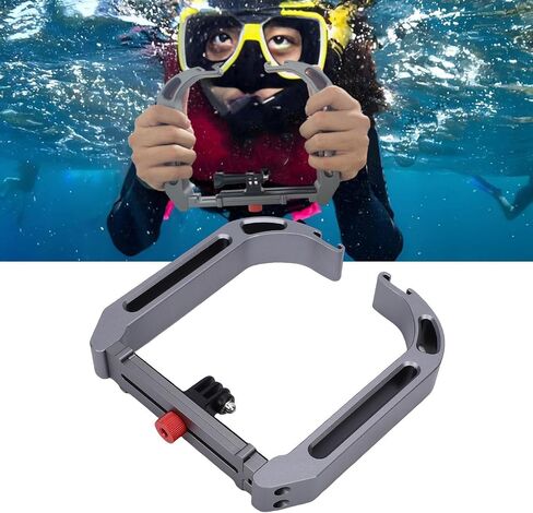 Dive Rig, Aluminum Alloy Underwater Camera Stabilizer with Ergonomic Handle for Action Cameras and Microphones, Ideal Diving and Filming in Kuwait
