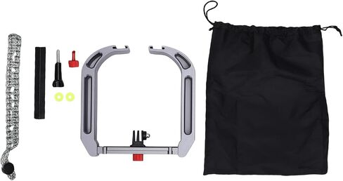 Dive Rig, Aluminum Alloy Underwater Camera Stabilizer with Ergonomic Handle for Action Cameras and Microphones, Ideal Diving and Filming in Kuwait