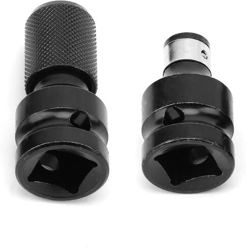 2Pcs 1/2 to 1/4 Hex Socket Adapter, Hex Drive Adapter, Bit Telescopic Ejector with Secure Clamping, Ideal for Electric Wrench in Kuwait