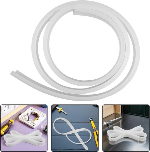 OSALADI Flexible Curved LED Light Strip Diffuser Channel with Soft Flexible Glue Material for Easy Installation and Glare Prevention, for Living Room and Bedrooms in Kuwait