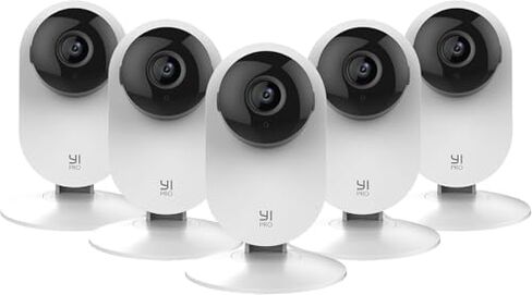 YI Pro 2K Home Security Camera 5PC, 2.4Ghz Indoor Camera with Person, Vehicle, Animal Smart Detection, Phone Appg, Compatible with Alexa and Google Assistant in Kuwait