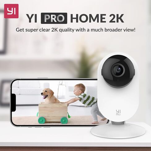 YI Pro 2K Home Security Camera 5PC, 2.4Ghz Indoor Camera with Person, Vehicle, Animal Smart Detection, Phone Appg, Compatible with Alexa and Google Assistant in Kuwait