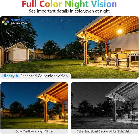 Hieasy 3K 5MP Window Camera with Adjustable Angle Mount, No Drill Magnetic Window Security Camera for Home Security, 5GHz&2.4GHz WiFi6, Color Night Vision, AI Human Vehicle Detection, 24/7 Recording in Kuwait