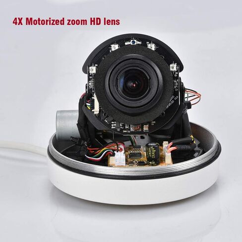 EVERSECU Mini PTZ Camera RS485 HD Analog 1080P 4X Zoom(2.8-12mm) 65ft IR Distance Outdoor High Speed Dome Camera IP66 Weatherproof Full Metal Vandalproof PTZ Camera in Kuwait