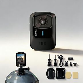 4K Action Camera – Waterproof Sports Cam with Helmet Mount, 6-Axis Gyro Stabilization, 145° Wide Angle, Time Lapse for Motorcycle, Diving, Surfing, Skiing, Biking, Fishing in Kuwait