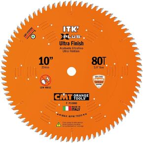 CMT Orange Tools P10080 - ITK XPLUS Ultra Finish Blade HW D=10x80T HiATB Bore=5/8" in Kuwait