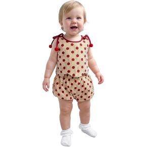 Hnyenmcko Toddler Baby Girl Clothes 2 Piece Short Set Polka Dot Print Tank Tops Bloomers Shorts Cute Summer Outfit 6M-5T in Kuwait