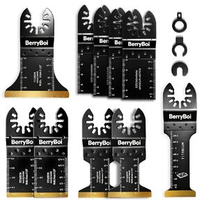 10PC Oscillating Saw Blades and High-Carbon Steel Titanium Oscillating Blades Set, Universal Oscillating Blades for Metal and Wood, Quick Release, Universal Quick-Change System in Saudi Arabia