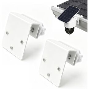 2 Pack White Stainless Steel Gutter Mount for Eufy SoloCam S340 E30 E42 S330, No Drill Universal Bracket Compatible with Solar Panel Outdoor Camera in Kuwait
