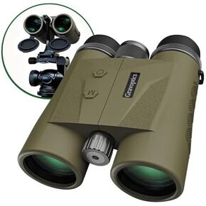 10x42 Rangefinder Binoculars for Hunting, 2624 Yard Long Range | Laser Rangefinding, 0.15s Fast Ranging, Accuracy ±0.5m, IP65 Waterproof, Included Bino Tripod Adapter, for Hunter/Outdoor in Kuwait