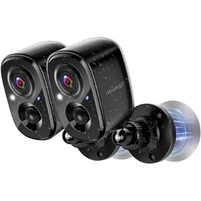 2.5K Wireless Security Cameras, Outdoor WiFi Security Cameras Color Night Vision, AI/PIR Detection, 2-Way Talk, Cloud/SD, Weatherproof, Battery Powered Outdoor Cameras (White-2Pack) in Kuwait