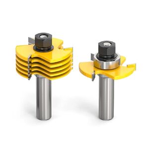 MEANLIN 1/2" Shank Slot Cutter Router Bit Set, 6 Size Cutting Thick: 5/64", 3/32", 1/8", 5/32", 3/16", 1/4" in Kuwait