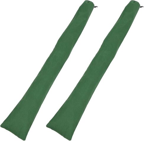 2pcs Heavy Duty Canvas Flood Barrier Sandbags with Tear Resistance and Flexible Tube Design, Reusable Water Barrier Sand Bags for Garden Fences and Windows to Control Floods in Kuwait