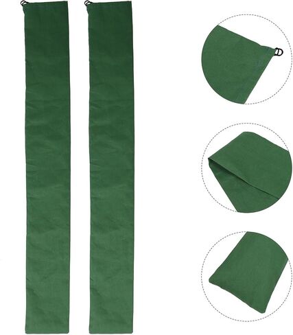 2pcs Heavy Duty Canvas Flood Barrier Sandbags with Tear Resistance and Flexible Tube Design, Reusable Water Barrier Sand Bags for Garden Fences and Windows to Control Floods in Kuwait
