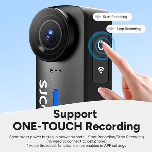 SJCAM C110Plus 64GB,4K POV Magnetic Action Camera,170° FOV Video,6-Axis Stabilization,Werable Body Camera, 30M Waterproof,for Travel,Skiing,Cycling,Built-in Mic for Vlogging,Helmet Mount in Kuwait