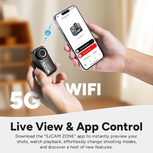 SJCAM C110Plus 64GB,4K POV Magnetic Action Camera,170° FOV Video,6-Axis Stabilization,Werable Body Camera, 30M Waterproof,for Travel,Skiing,Cycling,Built-in Mic for Vlogging,Helmet Mount in Kuwait