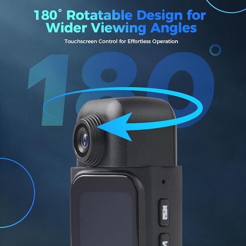 4K Mini Body Camera - 64GB Action Camera Portable POV Cam with Magnet Necklace 360° Back Clip for Vlogging Biking Fishing Baseball Motorcycle Travel(Black) in Kuwait