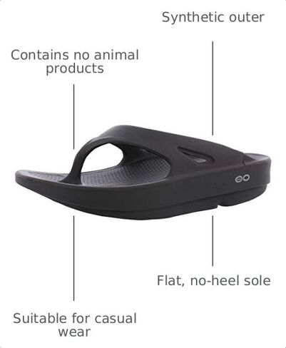 OOFOS OOriginal Flip Flops Unisex Shoes Size 8, Color: Core Black-Black in Kuwait