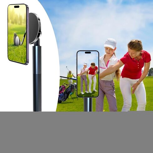 Golf Phone Stand Portable Camera Cellphone Mount Analyzer Video Filming | Magnetic Golf Monopod Recording Golf Swing for Travel Outdoor Vlog Practice Rounds Course Enthusiasts Coaches Vloggers in Kuwait