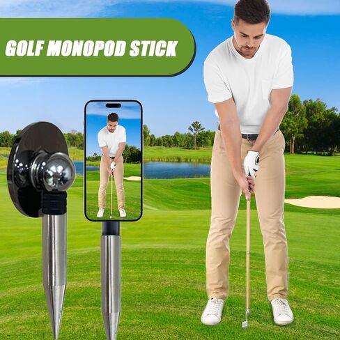 Golf Monopod Portable Camera Cellphone Mount Analyzer Video Filming | Magnetic Golf Monopod Recording Golf Swing for Travel Outdoor Vlog Practice Rounds Course Enthusiasts Coaches Vloggers in Kuwait