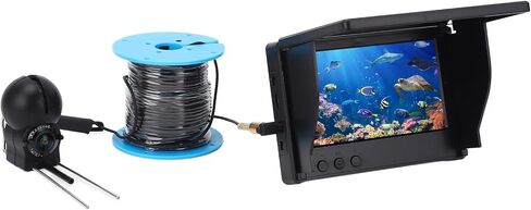Diyeeni 1080P Underwater Fishing Camera with 30m Cable, 4.3in Display, 195° Wide Angle Fish Finder for Ice Fishing, Boat, Kayak and Lake - Portable High Definition Camera with 5MP Sensor in Kuwait