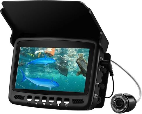 Underwater Fishing Camera, 20M 1000TVL Fish Finder Underwater Ice Fishing Camera 4.3 Inch LCD Monitor 8PCS LED Camera in Kuwait