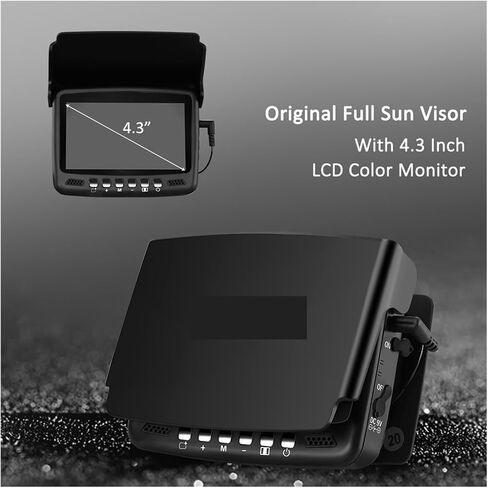 Underwater Fishing Camera, 20M 1000TVL Fish Finder Underwater Ice Fishing Camera 4.3 Inch LCD Monitor 8PCS LED Camera in Kuwait