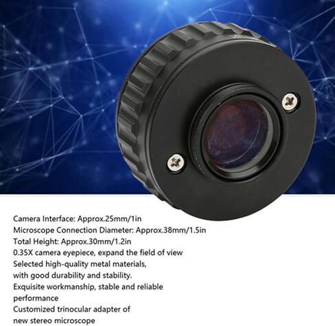 Microscope Lens Camera Interface Adapters | Good Quality Metal Materials Exquisite Workmanship 0.35X CTV for Trinocular Stereo Microscope in Kuwait