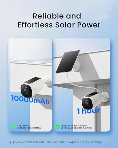 youkey 4-Cam Kit Solar Security Cameras Wireless Outdoor, 24/7 AOV Continuous Recoding, 2.5K Home Security System with Solar Panel, Free Face Recognition AI, Expandable Local Storage, No Monthly Fee in Kuwait