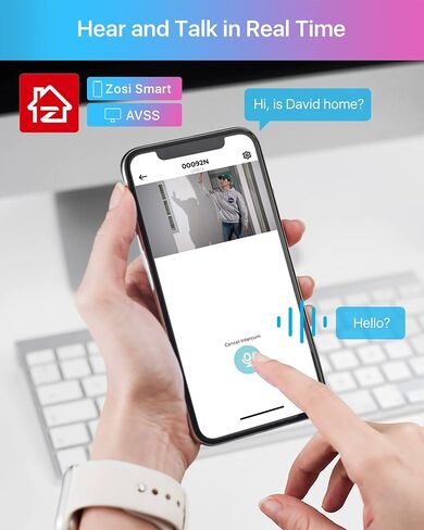 ZOSI 5MP PoE Add-on Camera, Face Person Vehicle Detection, 2 Way Audio, Starlight Night Vision, Sound&Light Siren, 3K Weatherproof Outdoor Indoor Home Bullet IP Cam, Only Compatible with ZOSI POE NVR in Kuwait
