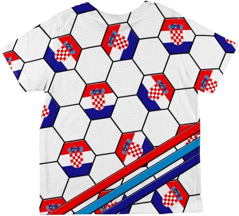 Croatia Soccer Ball All Over Toddler T Shirt Multi 4T in Kuwait
