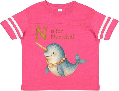 inktastic N is for Narwhal Toddler T-Shirt in Kuwait