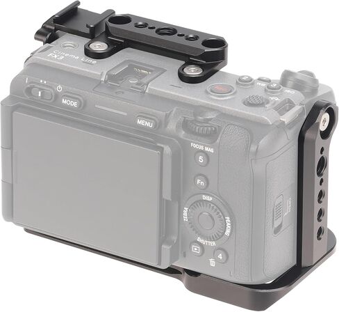 Hersmay FX30 Camera Cage with NATO Rail Top Plate for Sony FX3 FX30 ILME-FX30 Camera Accessories 1/4" 3/8" Hole Arca Swiss in Kuwait