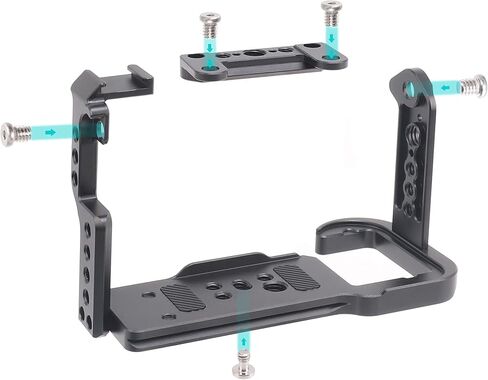 Hersmay FX30 Camera Cage with NATO Rail Top Plate for Sony FX3 FX30 ILME-FX30 Camera Accessories 1/4" 3/8" Hole Arca Swiss in Kuwait