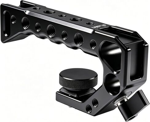Lightweight Top Handle 3/8"-16 Mount with Arri Locating Pins,Built-in 3/8“-16 and 1/4"-20 Threaded Holes and Cold Shoe for Accessory Expansion in Kuwait