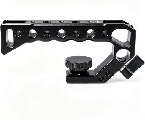 Lightweight Top Handle 3/8"-16 Mount with Arri Locating Pins,Built-in 3/8“-16 and 1/4"-20 Threaded Holes and Cold Shoe for Accessory Expansion in Kuwait
