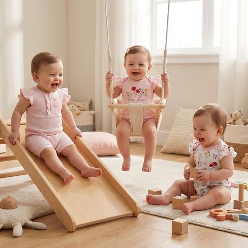 Newborn Baby Girls Clothes Infant Girl Romper Outfit 6-9 Month | Short Sleeve Baby Girl Summer Clothes Set,Newborn Girl Outfit,Soft,Breathable,Snap,Summer,Easter,Toddler Rompers,3 Pack in Kuwait