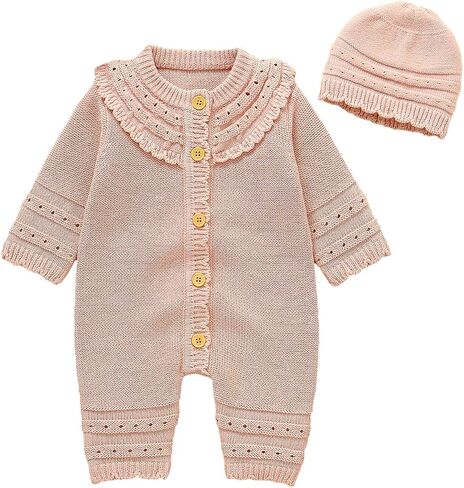 LAWKUL Baby Romper Cotton Knit Sweater Set | Long Sleeve Outfit, Newborn Clothes, For Infant Toddler Boys and Girls in Kuwait